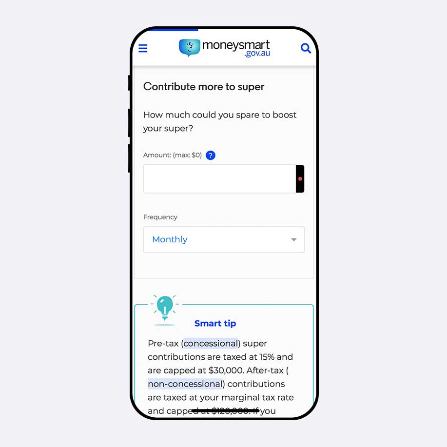 MoneySmart super calculator