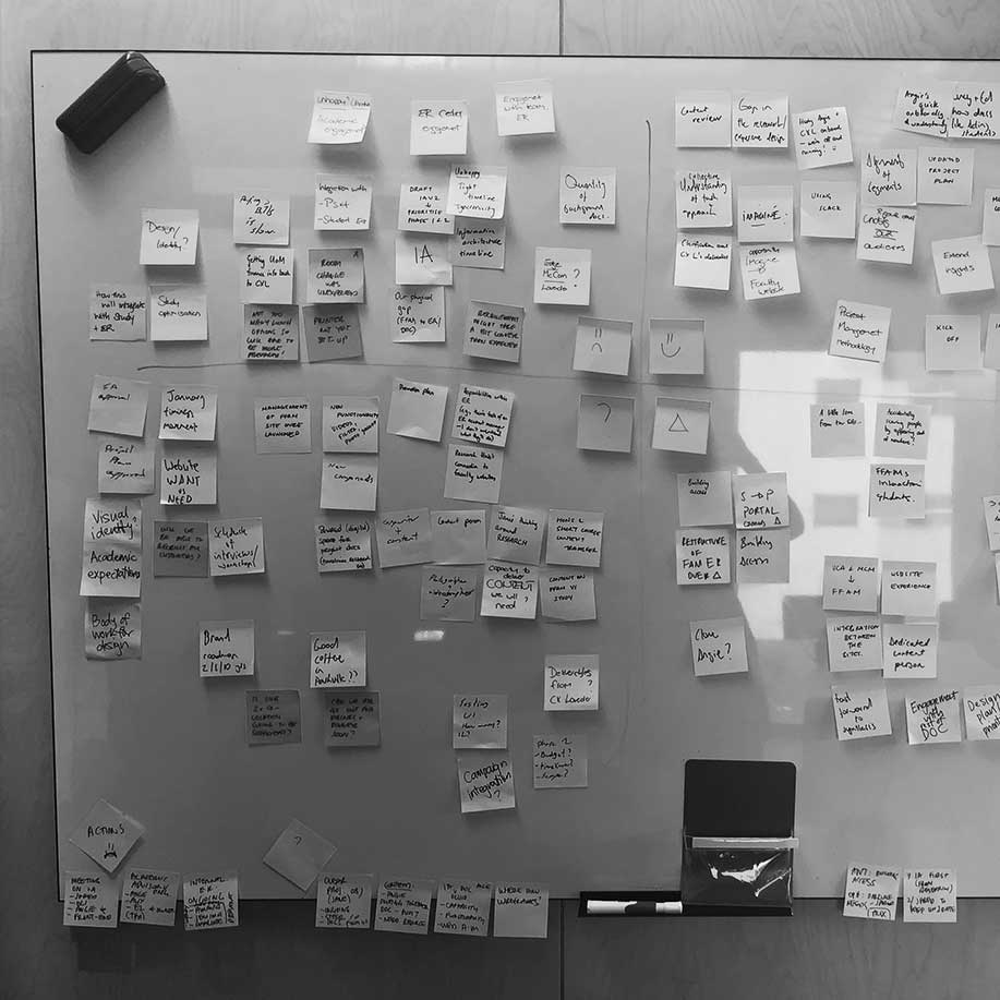 Student workshop post-it note
